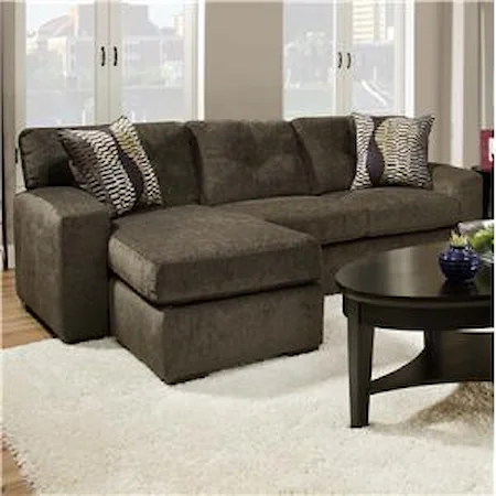 Small Sectional Sofa with  Chaise Ottoman